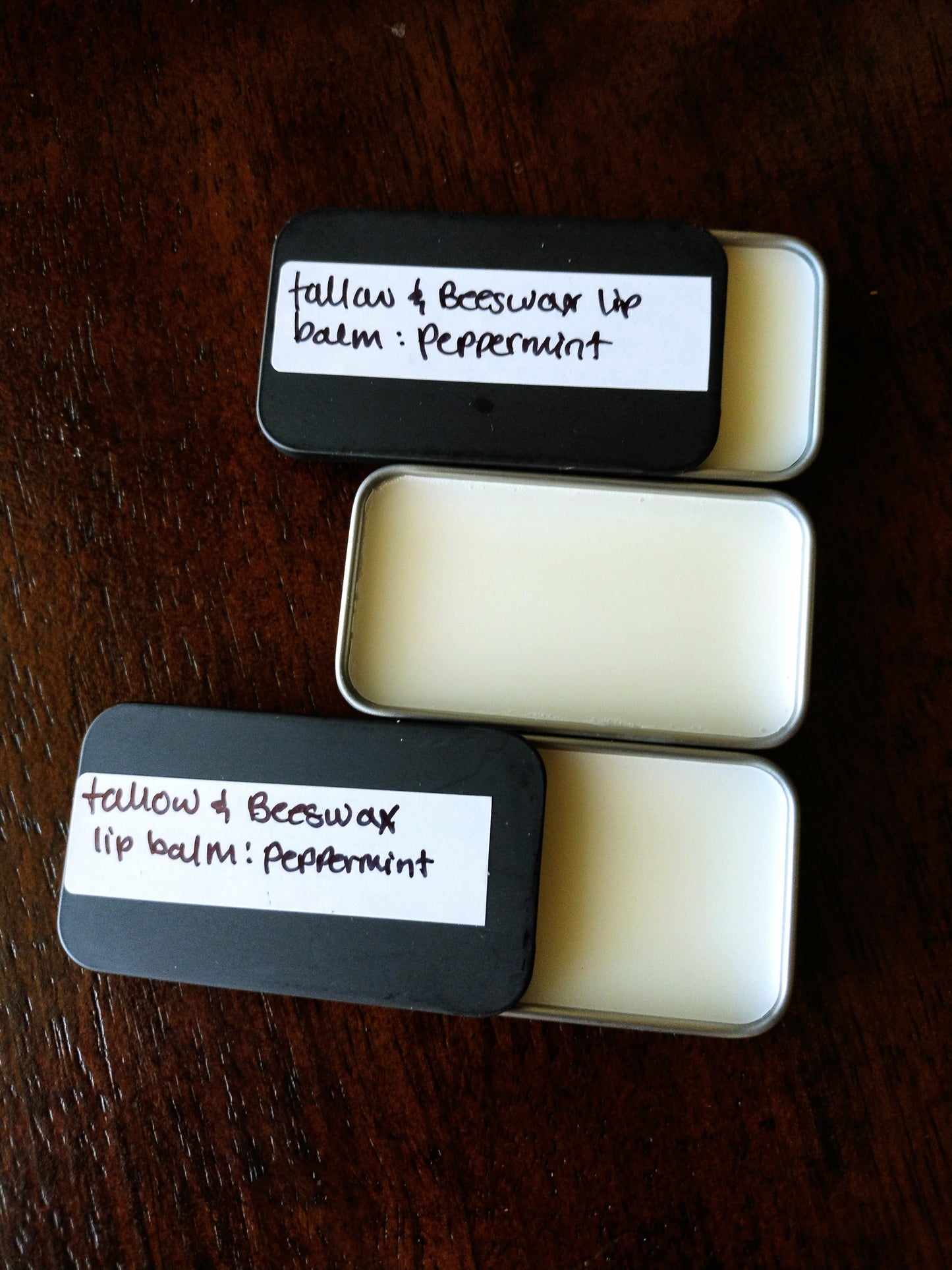 Beeswax and Tallow Lip Balm: Peppermint